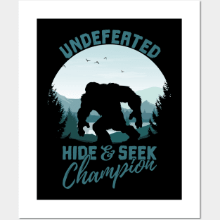 Bigfoot Undefeated Hide and Seek Champion Posters and Art